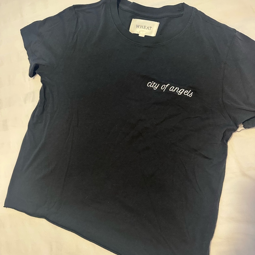 Wheat Women's Black Short Sleeve Tee